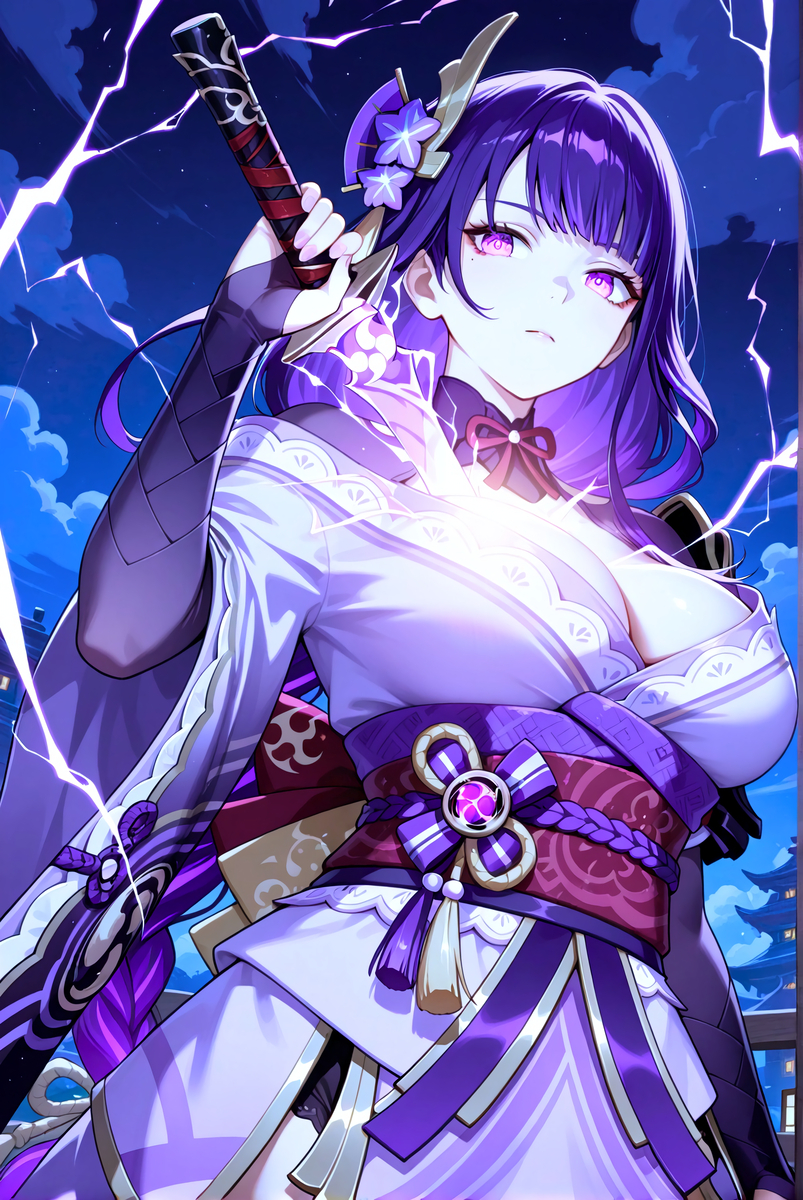 雷電(雷神)-pixiv插画-作品交流服务