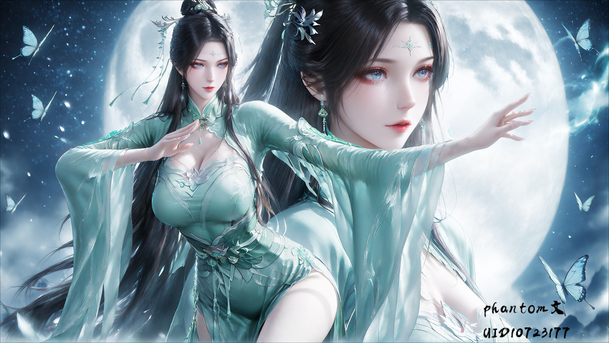 4K高清国风美女壁纸-pixiv插画-作品交流服务