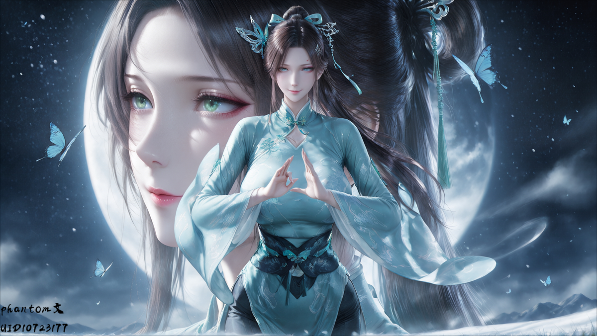 4K高清国风美女壁纸-pixiv插画-作品交流服务