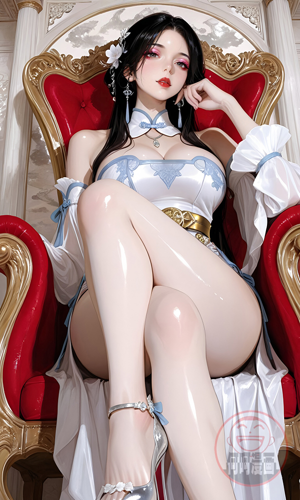白衣汉服御姐 Hanfu girl nice legs-pixiv插画-作品交流服务