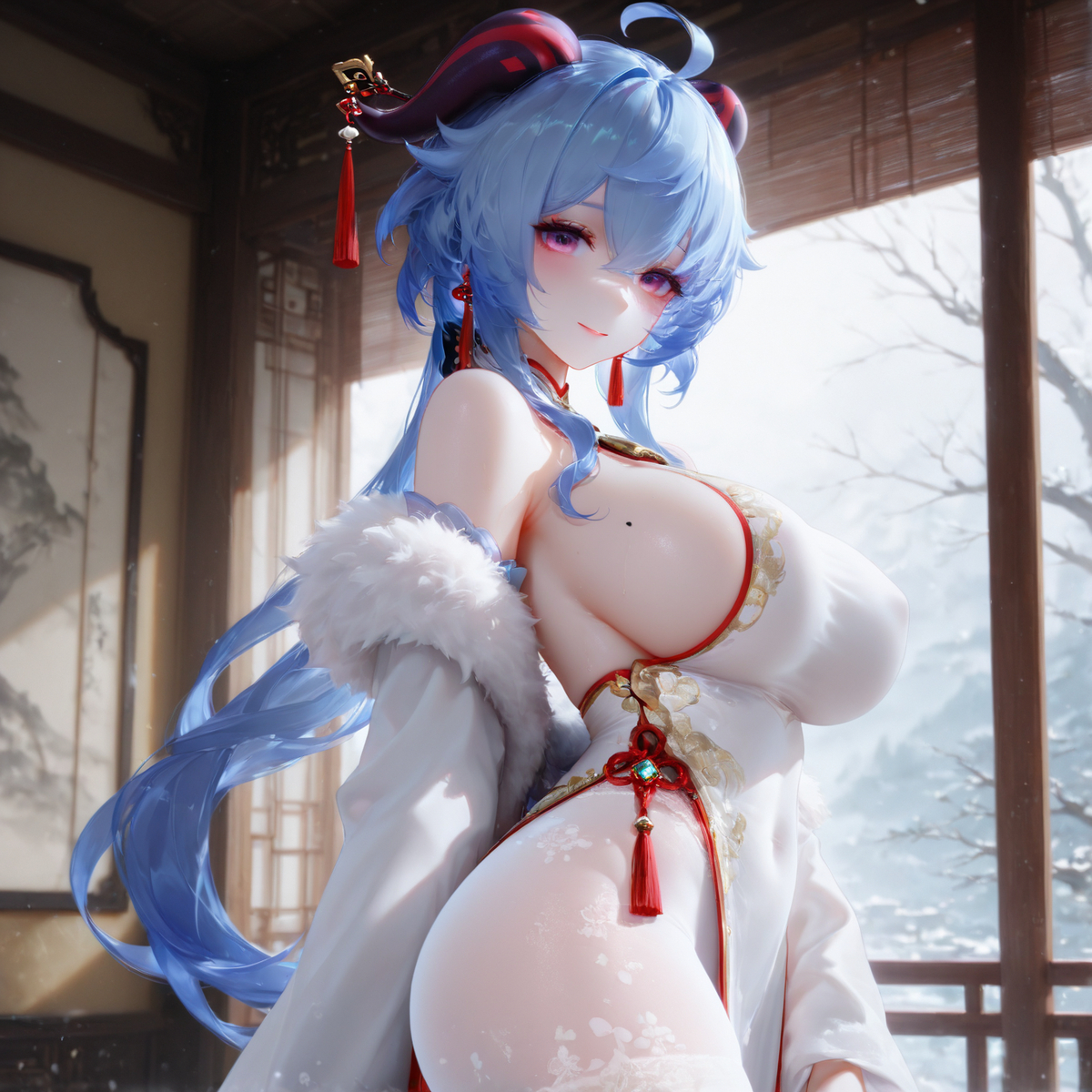 【甘雨】一曲秋华了，梧桐迎朔风-pixiv插画-作品交流服务