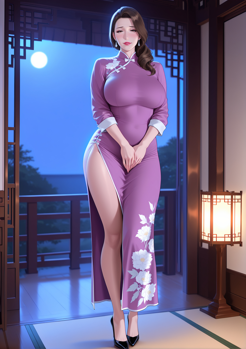 图片[11]-旗袍下的淫荡玉体骚妈-pixiv插画-作品交流服务