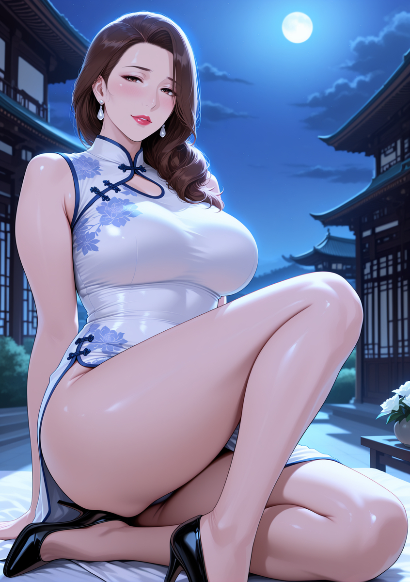 图片[13]-旗袍下的淫荡玉体骚妈-pixiv插画-作品交流服务