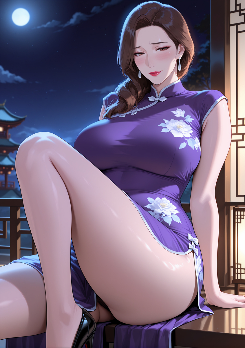 图片[17]-旗袍下的淫荡玉体骚妈-pixiv插画-作品交流服务