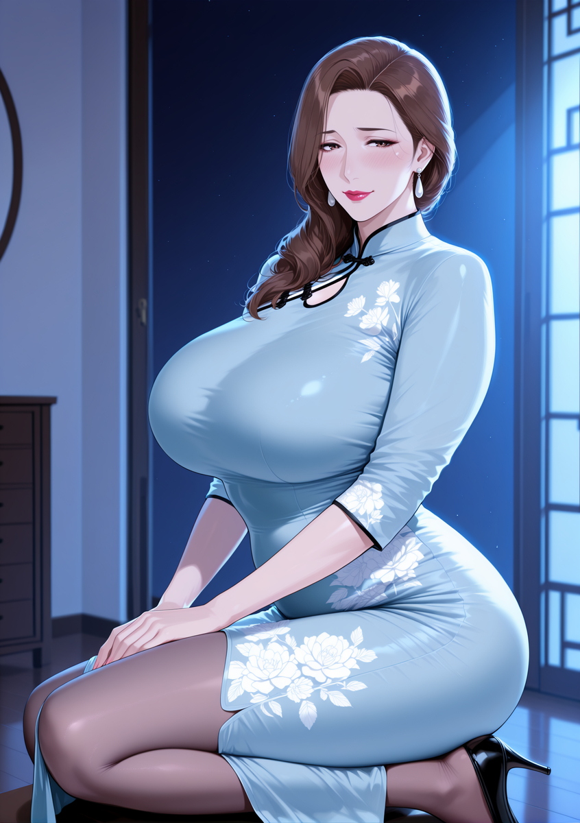 图片[19]-旗袍下的淫荡玉体骚妈-pixiv插画-作品交流服务