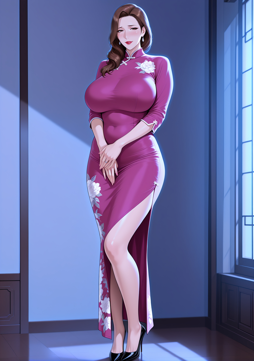 图片[21]-旗袍下的淫荡玉体骚妈-pixiv插画-作品交流服务