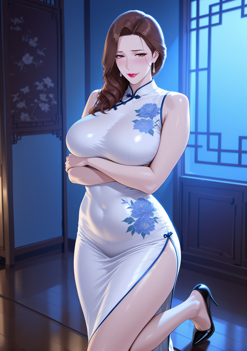 图片[25]-旗袍下的淫荡玉体骚妈-pixiv插画-作品交流服务