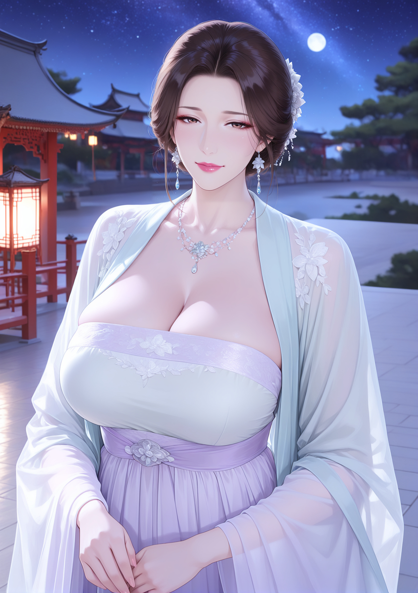 汉服人妻-pixiv插画-作品交流服务