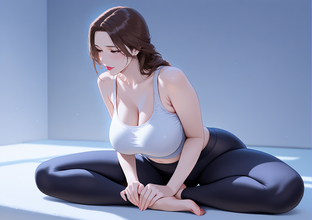 做瑜伽的骚妈-pixiv插画-作品交流服务