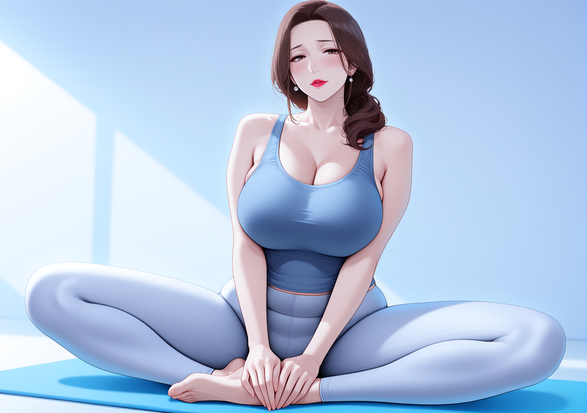 做瑜伽的骚妈-pixiv插画-作品交流服务