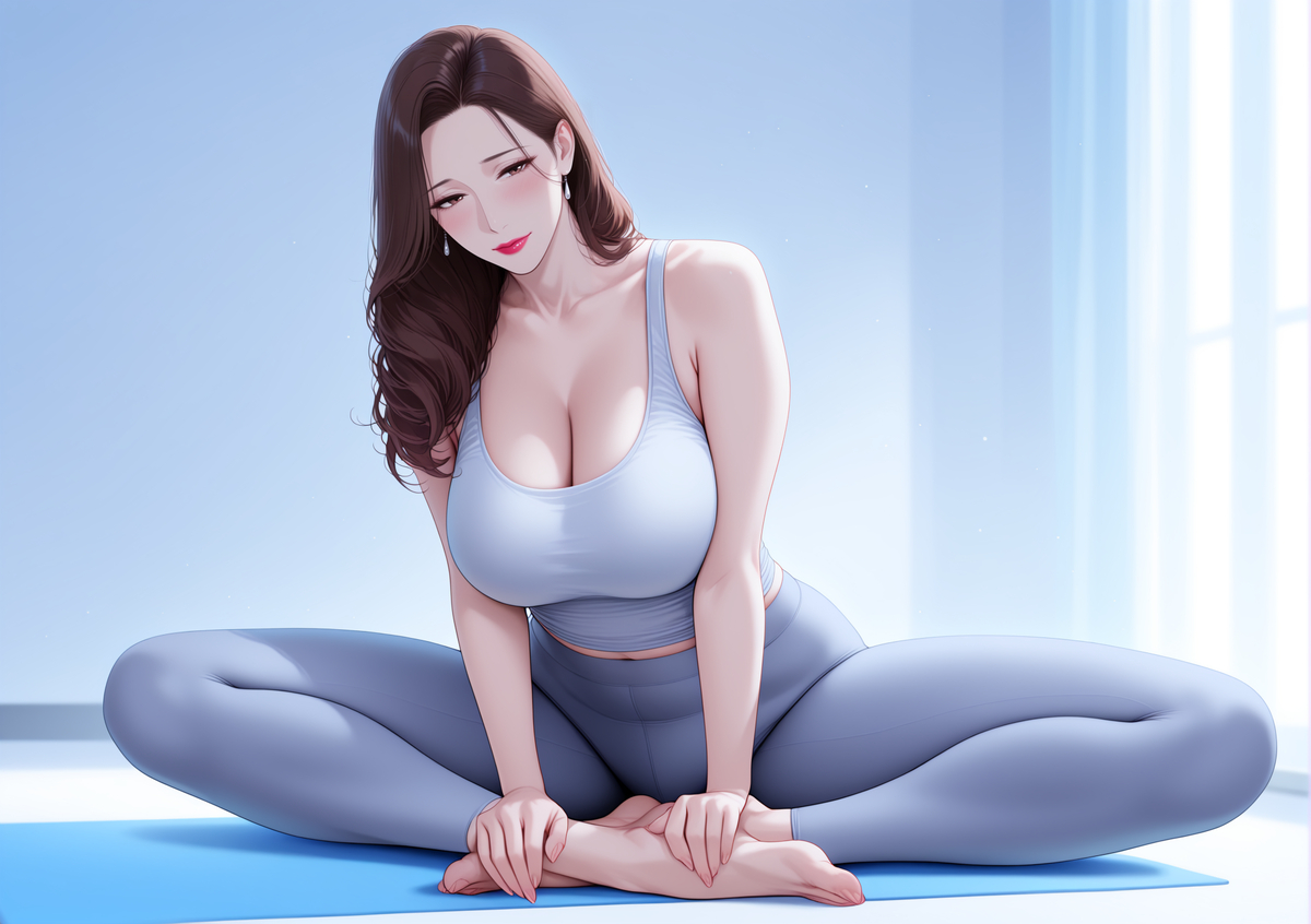 做瑜伽的骚妈-pixiv插画-作品交流服务
