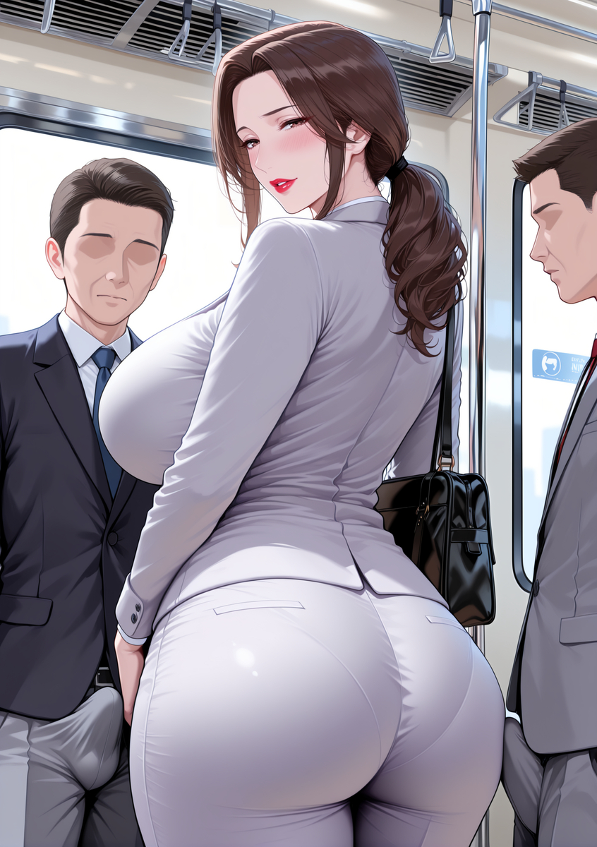 电车上的OL骚妈-pixiv插画-作品交流服务