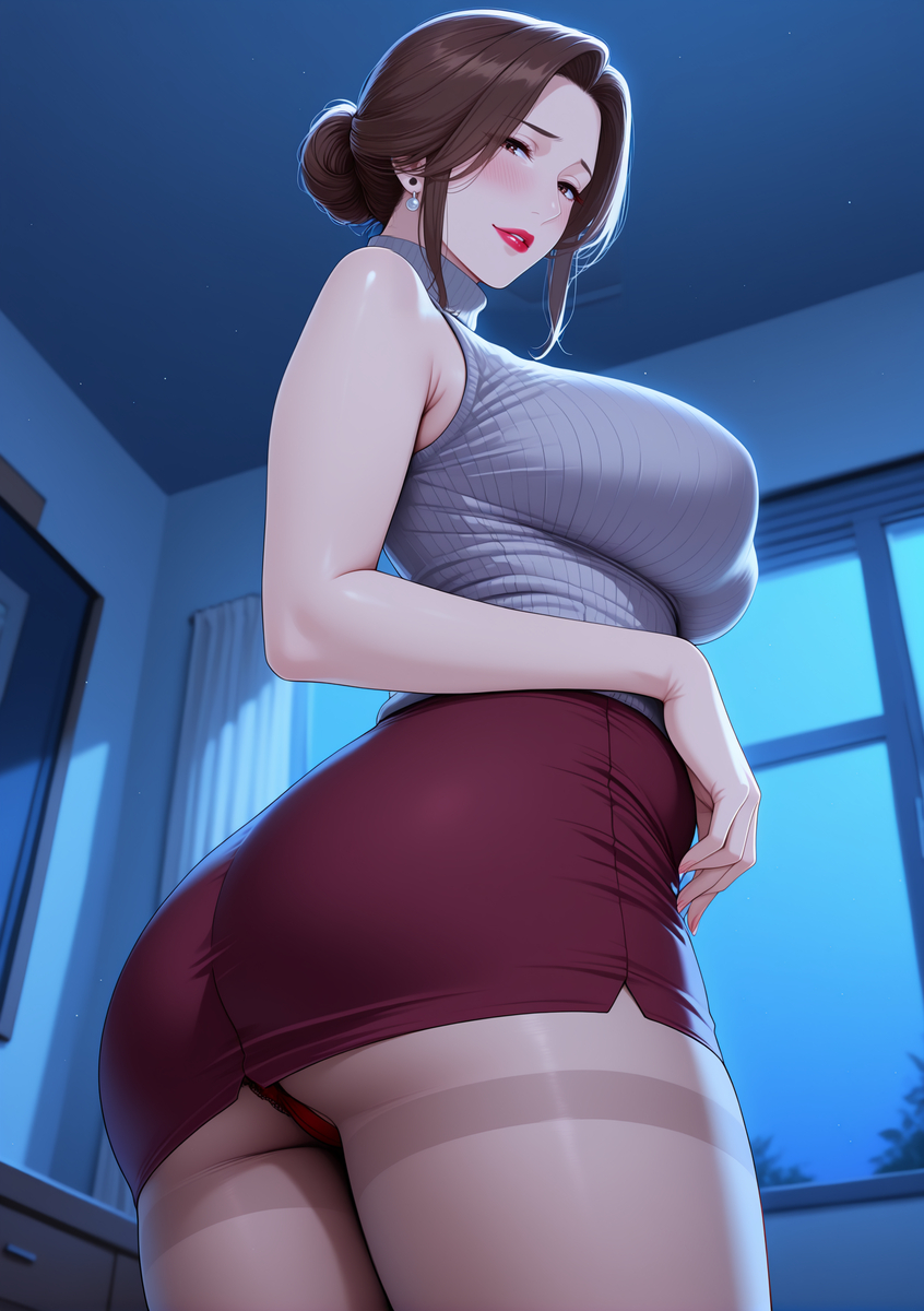 图片[20]-淫荡女王骚妈の第一弹：裙底里的蕾丝骚内-pixiv插画-作品交流服务