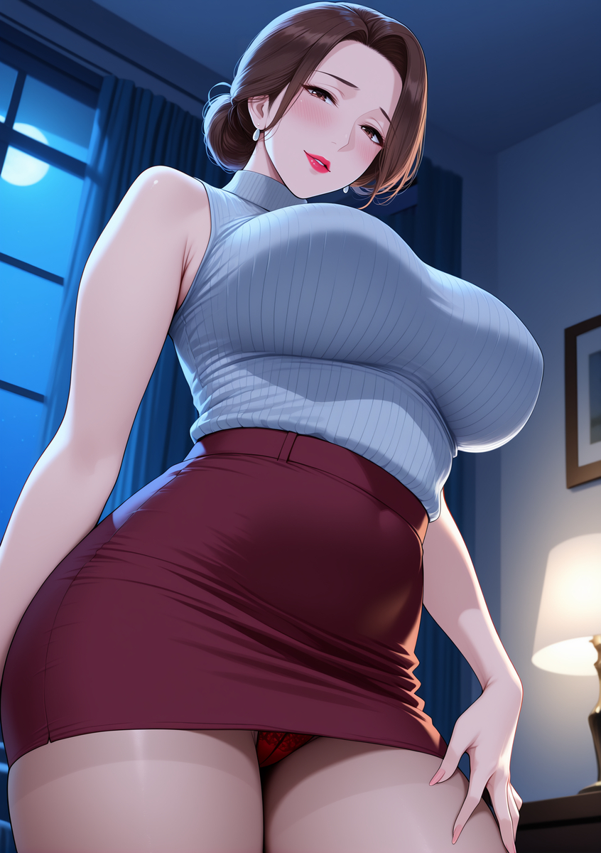 图片[21]-淫荡女王骚妈の第一弹：裙底里的蕾丝骚内-pixiv插画-作品交流服务