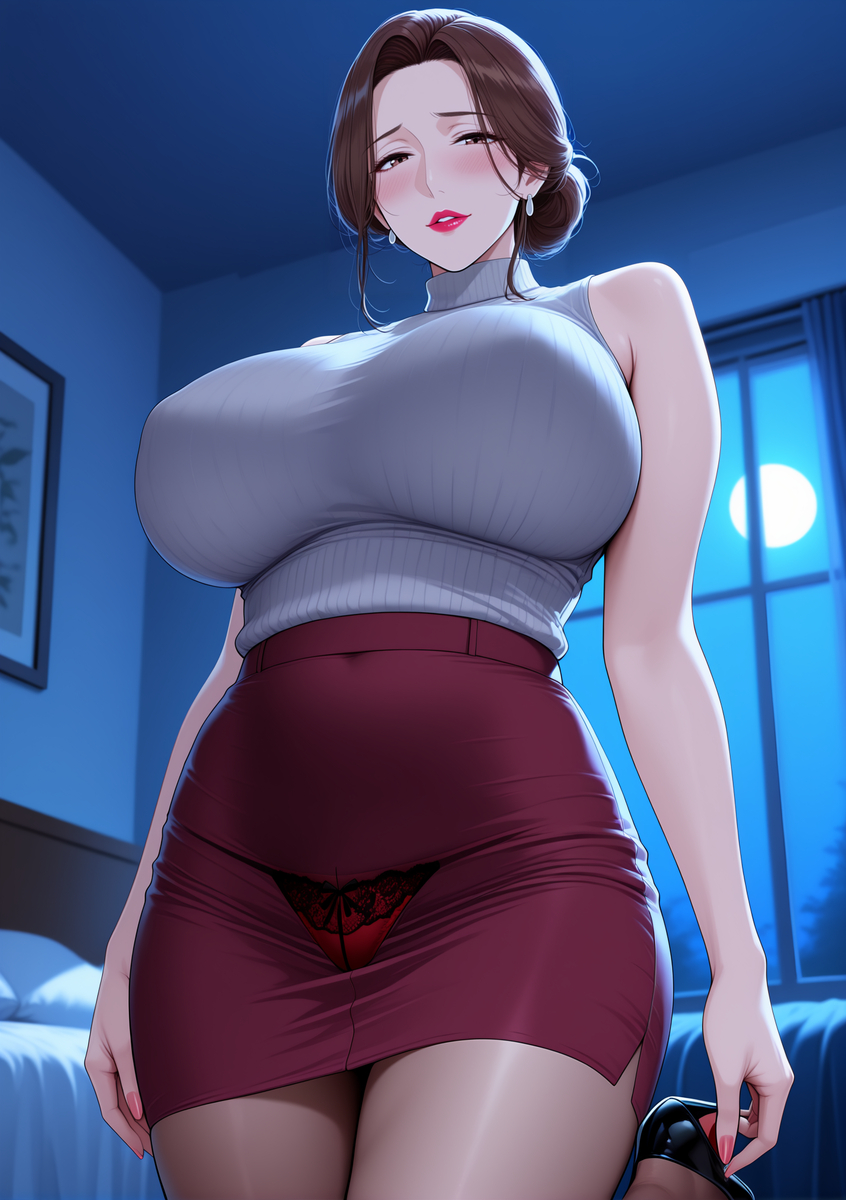 图片[39]-淫荡女王骚妈の第一弹：裙底里的蕾丝骚内-pixiv插画-作品交流服务