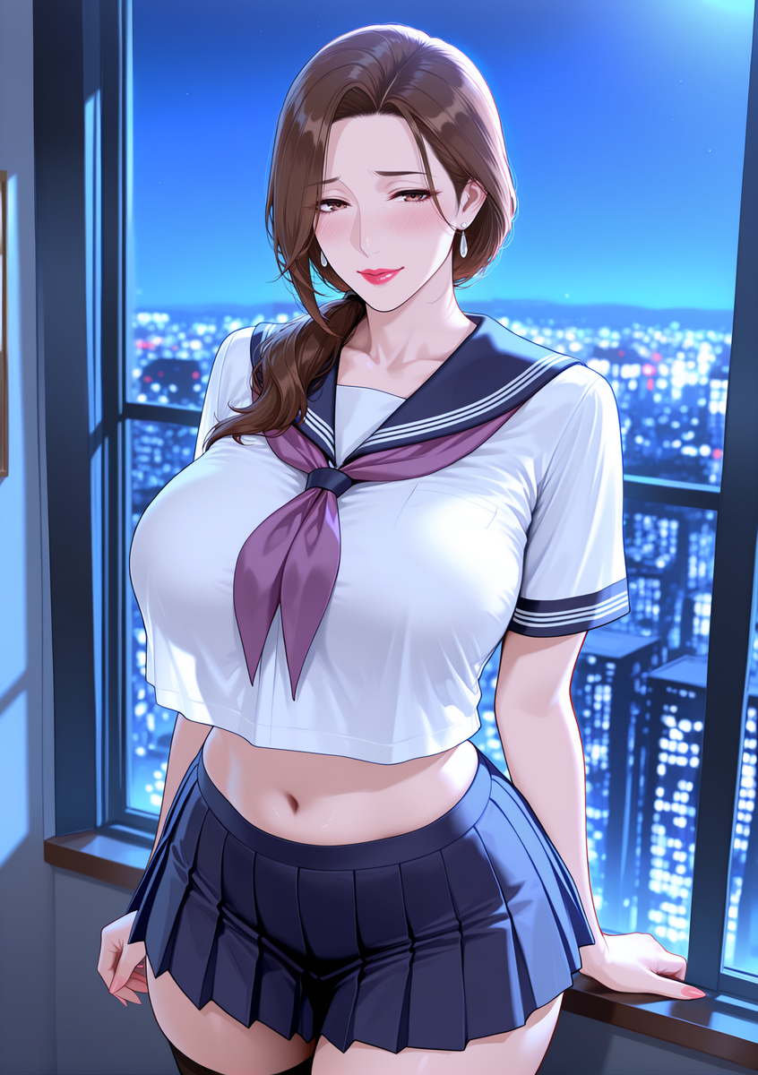 图片[15]-化身学妹的人妻①-pixiv插画-作品交流服务