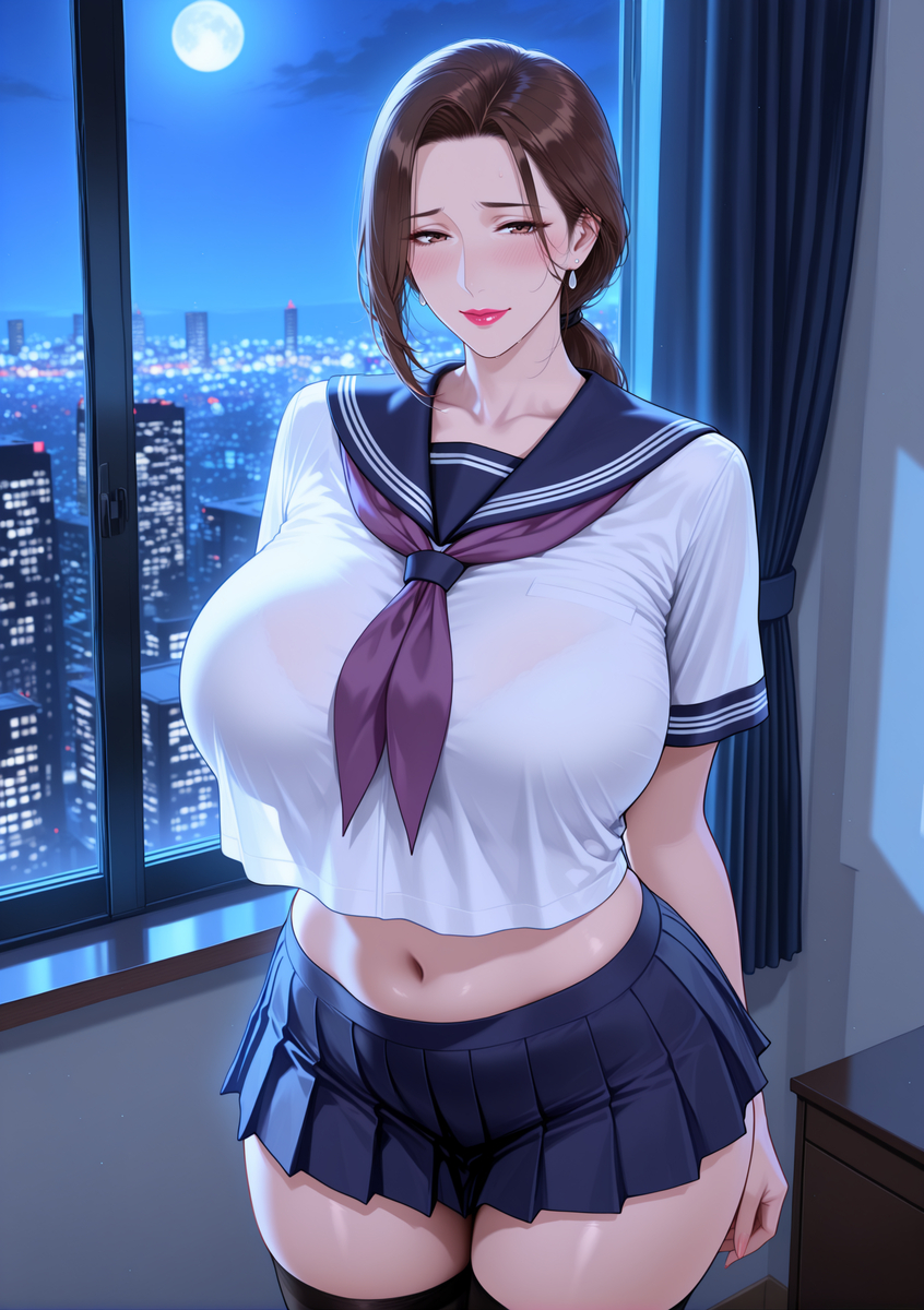 图片[30]-化身学妹的人妻①-pixiv插画-作品交流服务