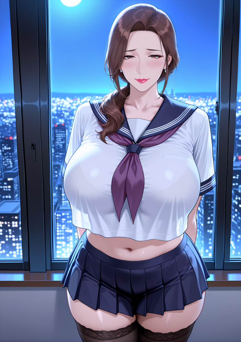 图片[7]-化身学妹的人妻①-pixiv插画-作品交流服务