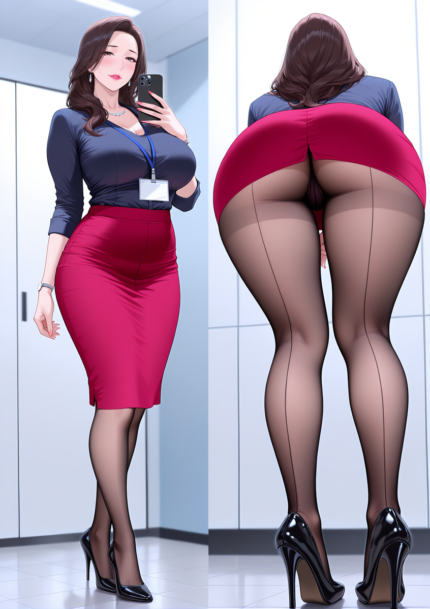 OL骚妈的ootd自拍-pixiv插画-作品交流服务