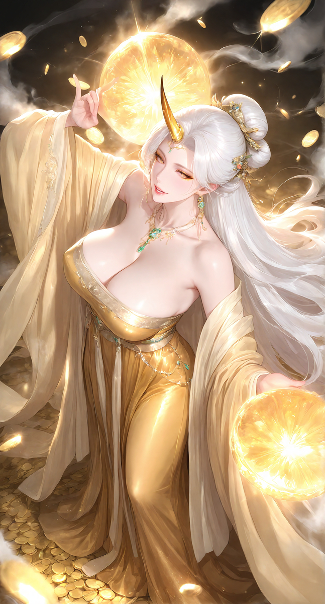 本月新主题，《金》~招财进宝 貔貅女-pixiv插画-作品交流服务