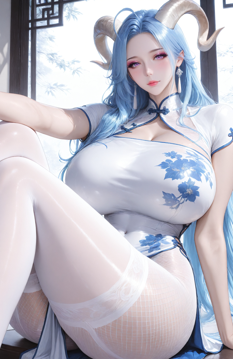 旗袍就是要美美的-pixiv插画-作品交流服务