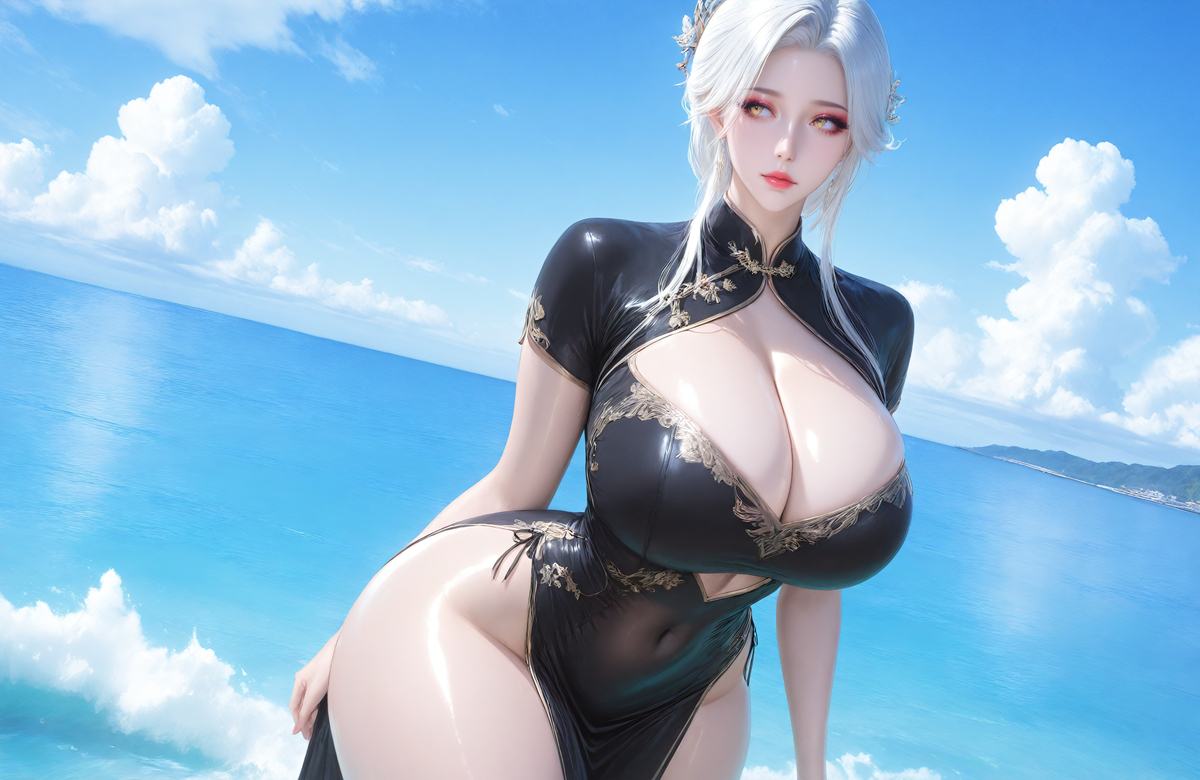 图片[6]-旗袍就是要美美的-pixiv插画-作品交流服务