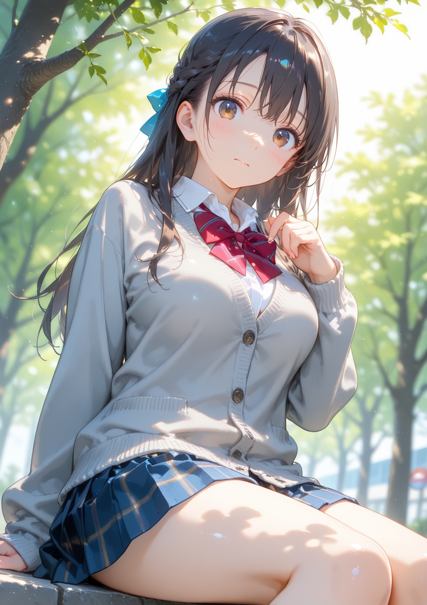 下から覗いても見えないよ？-pixiv插画-作品交流服务