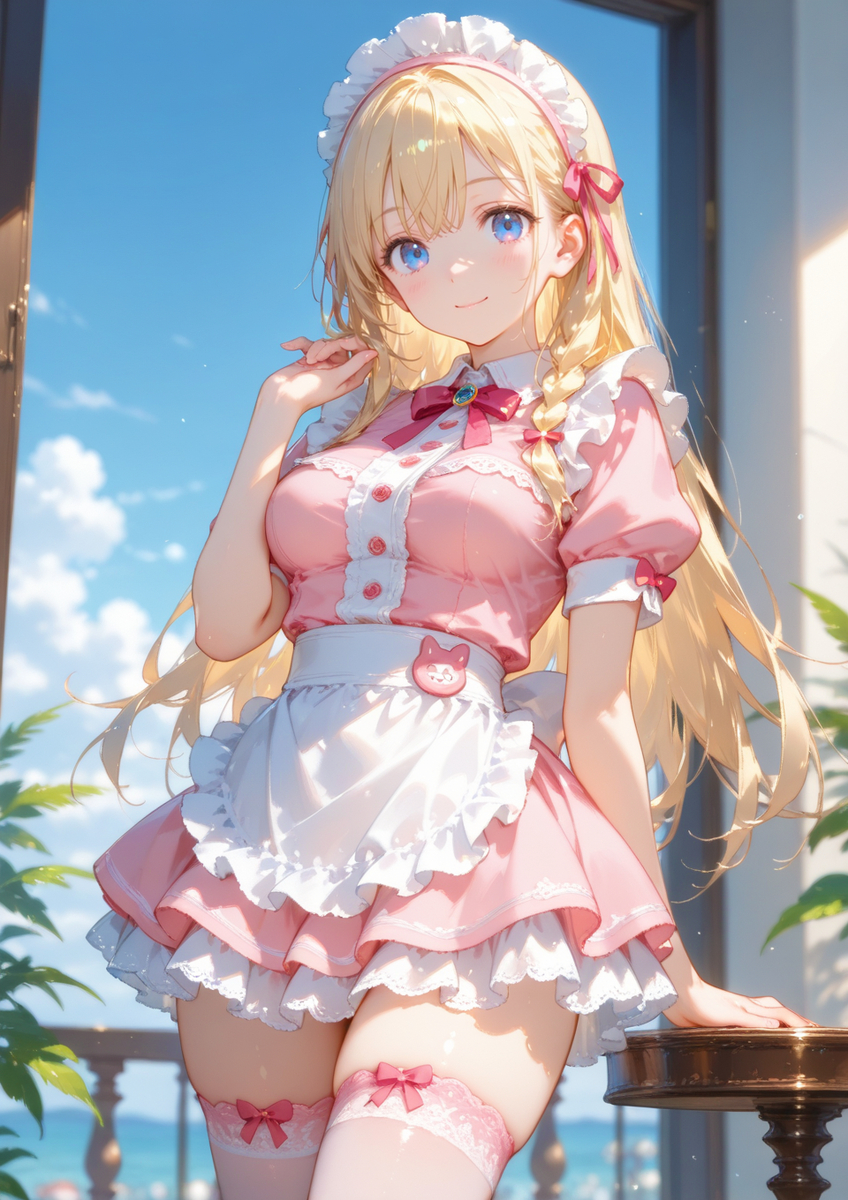 金髪美少女メイド♪-pixiv插画-作品交流服务