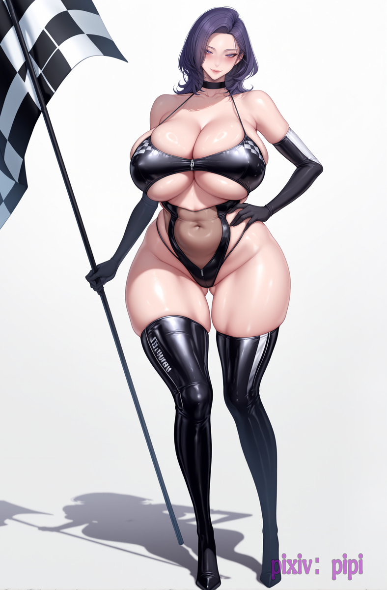 赛车女郎金美庭-pixiv插画-作品交流服务