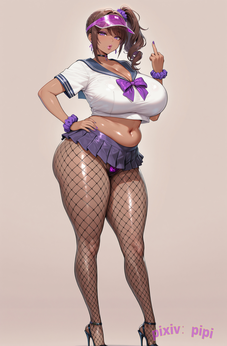 黑皮辣妹-pixiv插画-作品交流服务