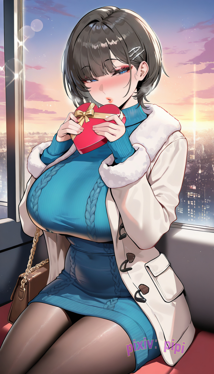 对其他人都高冷的大姐姐竟然在摩天轮上跟我表白了-pixiv插画-作品交流服务