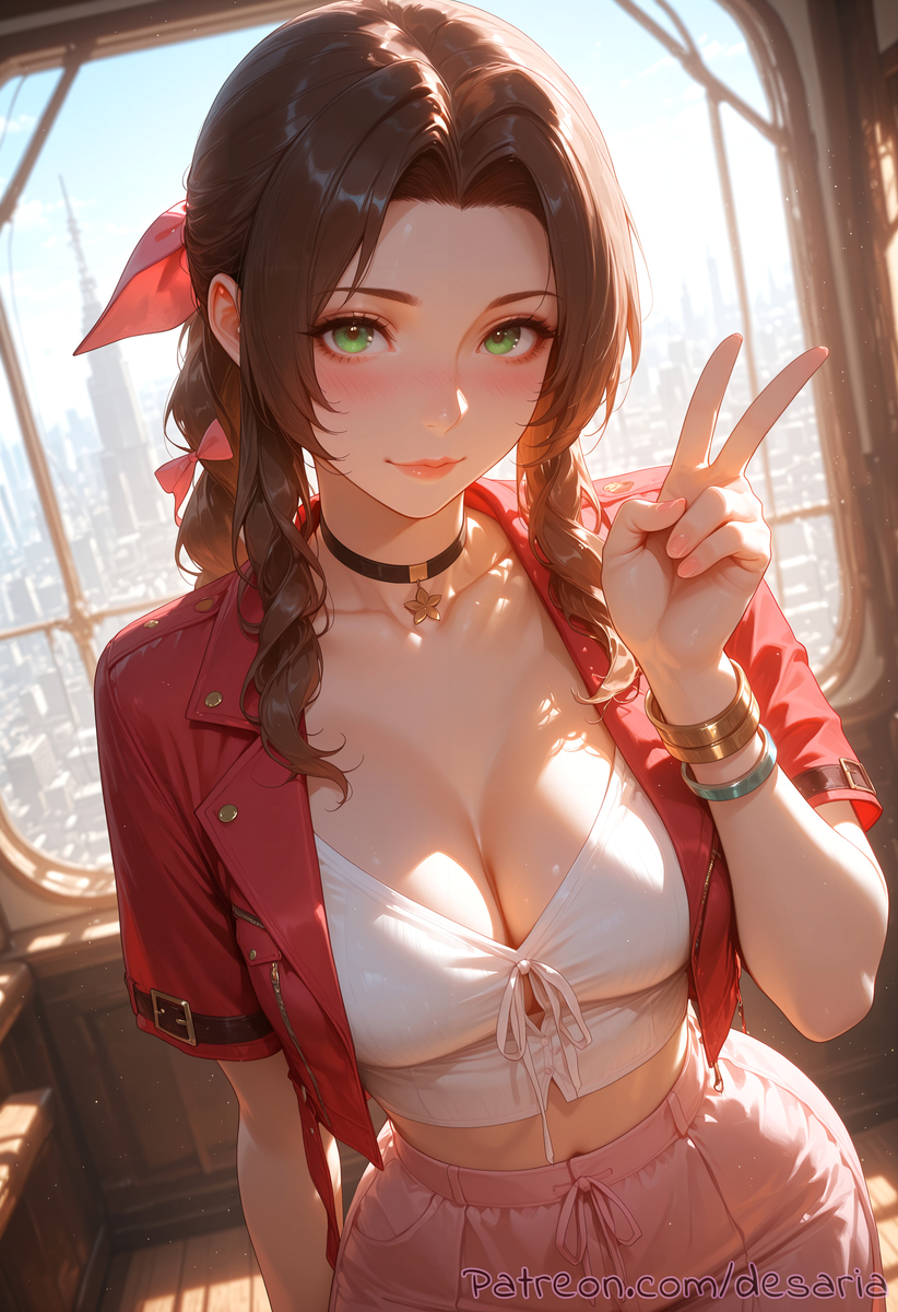 Aerith Gainsborough from Final F-pixiv插画-作品交流服务